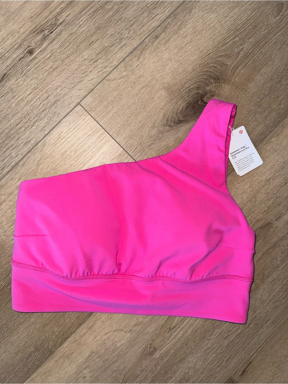 NWT Lululemon Sonic Pink Align Asymmetrical Bra size 10 C / D cup
